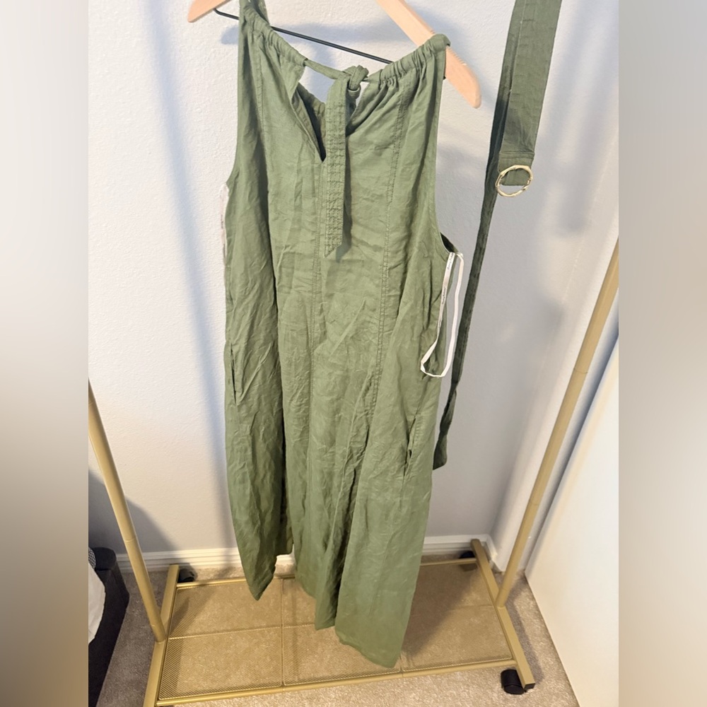 Tommy Bahama Elegant Green Sleeveless Dress Size Medium - Picture 5 of 6